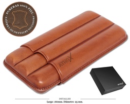 [122.251] PURERA 3/P VAQUETA HABANA PIEL 160X25MM