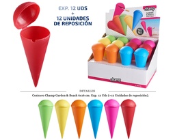 [290.00201] CENICERO CHAMP PVC GARDEN&BEACH 6X16 CM 24 UDS