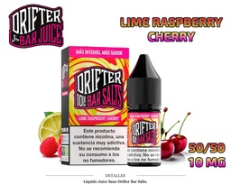 [110.85425] E-LIQUID DRIFTER SALT LIME RASPBERRY CHERRY 10MG 10ML