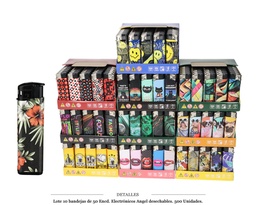 [200.1100] ENCD. PIEZO ANGEL RECARGABLES LOTE 10 BANDEJAS 500 UDS