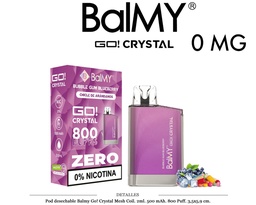 [111.95726] POD. DES. BALMY GO! CRYSTAL BUBBLEBUM BLUEBERRY 0MG 2ML