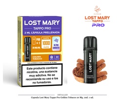 [111.83033] CAPSULA LOST MARY TAPPO PRO GOLDEN TOBACCO 1 UD 20MG 2ML