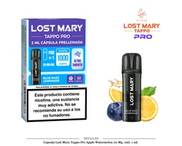 [111.83035] CAPSULA LOST MARY TAPPO PRO BLUE RAZZ LEMONADE 1 UD 20MG 2ML