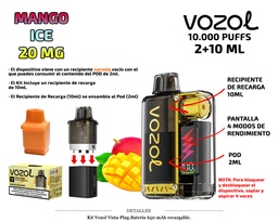 [111.85103] KIT VOZOL VISTA PLUG MANGO ICE 20MG 2 + 10ML