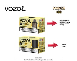 [111.85303] POD PREFILLED VOZOL VISTA PLUG MANGO ICE 20MG 2 + 10ML