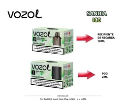 [111.85304] POD PREFILLED VOZOL VISTA PLUG SANDIA ICE 20MG 2 + 10ML