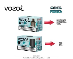 [111.85305] POD PREFILLED VOZOL VISTA PLUG MENTA FRESCA 20MG 2 + 10ML