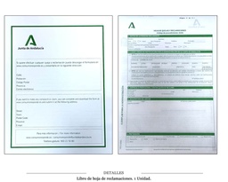 [100.010] LIBRO DE HOJAS RECLAMACIONES J. ANDALUCIA 25 PAG.