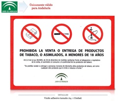[100.015] VINILO ADHESIVO AVISO MENORES A4