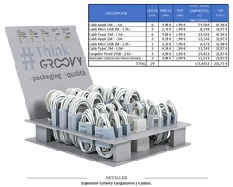 [100.300] EXP. GROOVY CARGADORES 29 PCS Y CABLES