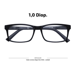 [100.52010] GAFAS LECTURA ZIPPO B20 BLK 1,0 DIOP 1 UD