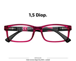 [100.52328] GAFAS LECTURA ZIPPO B25 RED 1.5 DIOP 1 UD