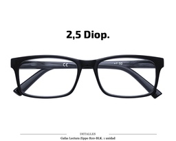 [100.53514] GAFAS LECTURA ZIPPO B20 BLK 2,5 DIOP 1 UD