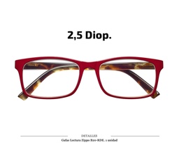 [100.53515] GAFAS LECTURA ZIPPO B20 RDE 2,5 DIOP 1 UD