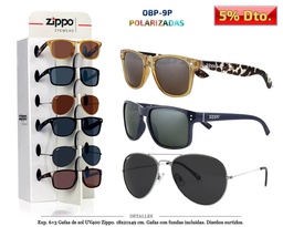 [100.56304] GAFAS SOL ZIPPO UV400 OBP-9P POLARIZADAS 9 UDS