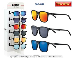 [100.56305] GAFAS SOL ZIPPO UV400 OBP-113A 9 UDS
