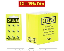 [100.617] PIEDRA CLIPPER UNIVERSAL 24 BLISTER DE 9 PIEDRAS