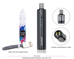 [111.14001] JOYETECH EGO POD KIT BLACK 1000 MAH