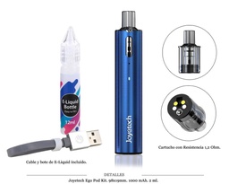 [111.14002] JOYETECH EGO POD KIT BLUE 1000 MAH