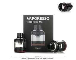 [111.25310] CARTUCHO VAPORESSO GTX GO80 5ML PACK 2 UDS