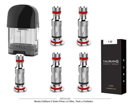 [111.31301] MECHA CALIBURN G KOKO PRIME 1,0 OHM 4 UDS