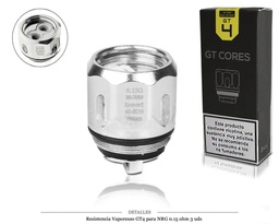 [111.332] MECHA VAPORESSO GT4 CORE 0,15 OHM 3 UDS