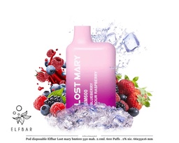 [111.95305] POD DES. LOST MARY BM600 BLUEBERRY SOUR RASP. 20MG 2ML