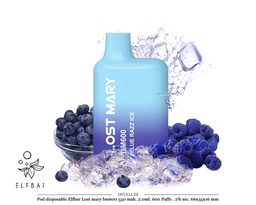 [111.95306] POD DES. LOST MARY BM600 BLUE RAZZ ICE 20MG 2ML