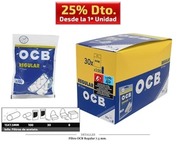 [113.007] FILTRO OCB REGULAR 7,5MM 30x100 UDS