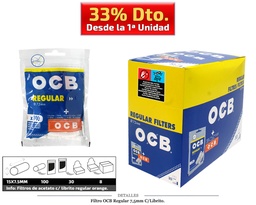 [113.00701] FILTRO OCB REGULAR 7,5MM C/LIBRITO 30x100 UDS