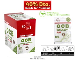 [113.00802] FILTRO OCB SLIM 6MM CELULOSA 50X150 UDS