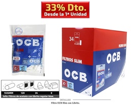 [113.00901] FILTRO OCB SLIM 6MM C/LIBRITO BLUE 34x120 UDS