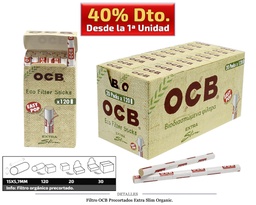 [113.00905] FILTRO OCB EXTRA SLIM PRECUT ORGANIC 5,7MM 20X120 UDS