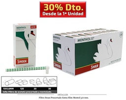 [113.016] FILTRO SWAN EXTRA SLIM PREC MENTOL 5,6MM 20X120 UDS