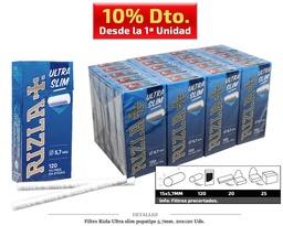 [113.038] FILTRO RIZLA ULTRA SLIM POPATIPS 5,7MM 20x120 UDS