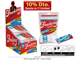 [113.07410] FILTRO SMOKING SLIM 6MM + LIBRITO 30X180 UDS