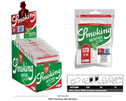 [113.07625] FILTRO SMOKING SLIM MENTHOL 6MM 10X120 UDS