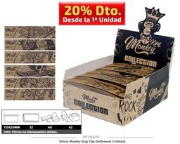 [113.08711] FILTRO MONKEY KING TIPS DOBLEWOOD UNBLEACH 40X32 U
