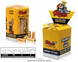 [113.08730] FILTRO MONKEY KING PRE-ROLLED TIPS UNBL 14X100 UDS