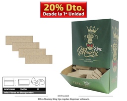 [113.08751] FILTRO MONKEY KING TIPS DISPENSER UNBLEACH 10000 U