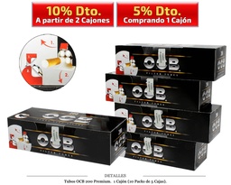 [113.200] TUBOS OCB 200 PREMIUM 5x200 10 PACKS