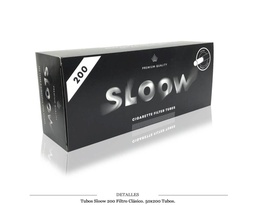 [113.207S] TUBOS SLOOW BLACK 200 F. CLASSIC 50X200 UDS