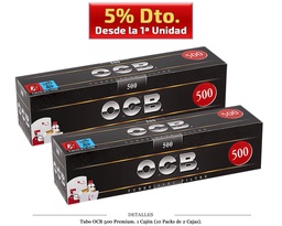 [113.500] TUBOS OCB 500 PREMIUM 2X500 10 PACKS