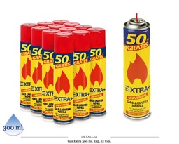 [114.185] GAS EXTRA 300 ML. 12 UDS