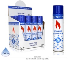[114.200] GAS SILVER MATCH PREMIUM 300 ML 12 UDS