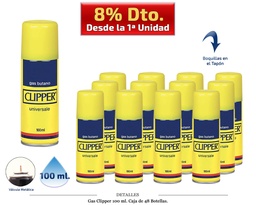 [114.511] GAS CLIPPER 100 ML 12 UDS