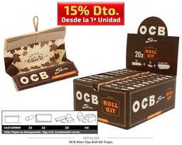 [115.10023] OCB SLIM + TIPS ROLL KIT VIRGIN 20 UDS