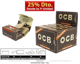 [115.10421] OCB ROLLS SLIM + TIPS VIRGIN 16 UDS