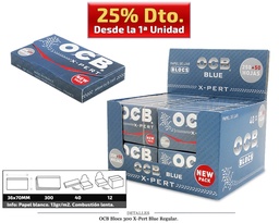 [115.10641] OCB BLOCS 300 70MM X-PERT BLUE 40 UDS