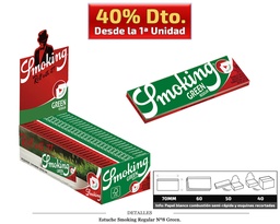 [115.302] SMOKING REGULAR Nº8 GREEN 50 UDS